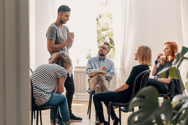 Group of people talking